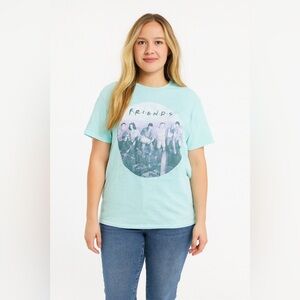 Friends Licensed Skyscraper Blue T Shirt Large